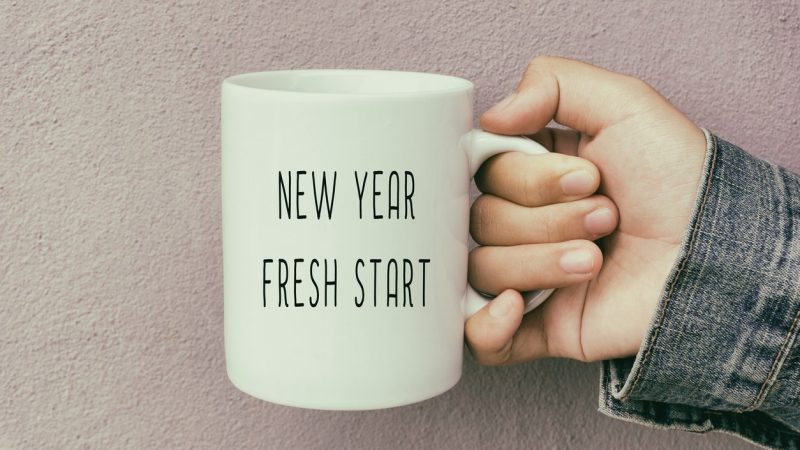 New Year Concept Retro Style